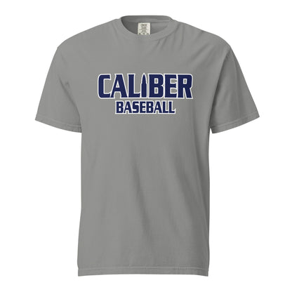 Signature | Comfort Colors T-Shirt | Caliber Baseball | Varsity Script Logo