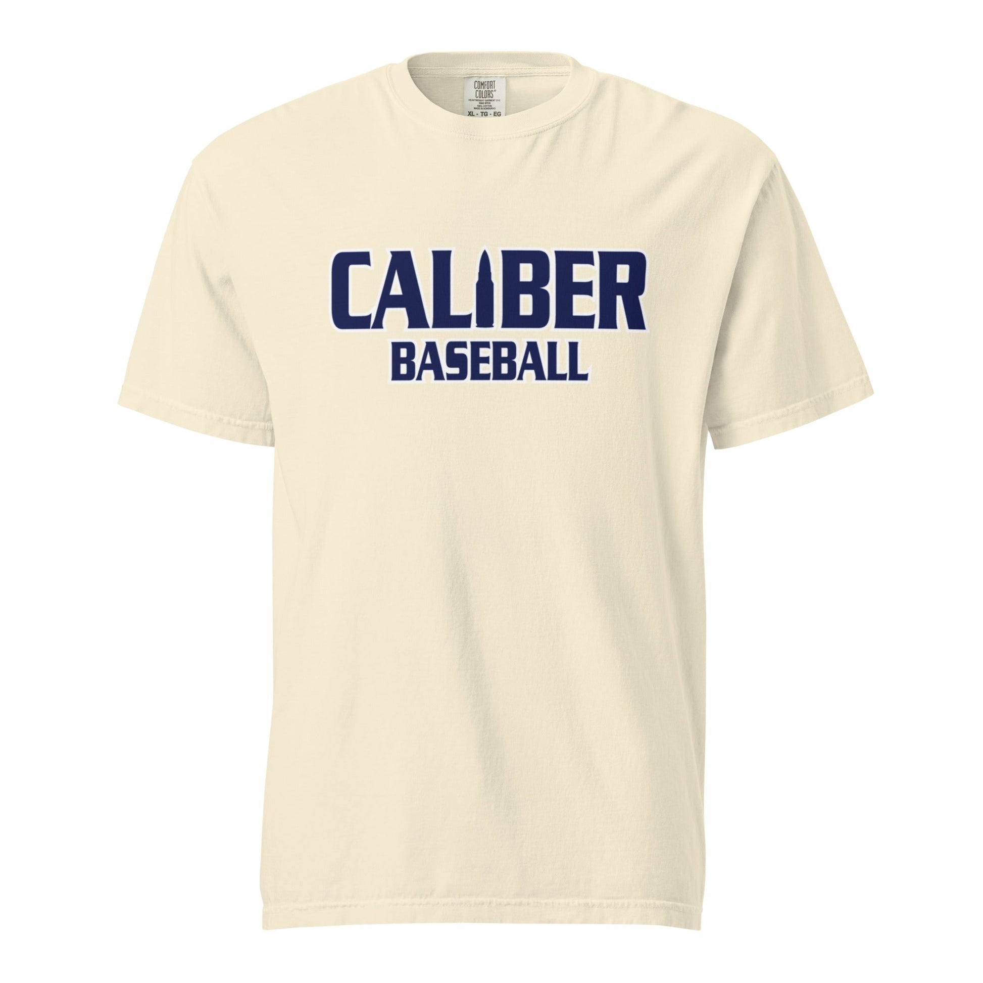 Signature | Comfort Colors T-Shirt | Caliber Baseball | Varsity Script Logo