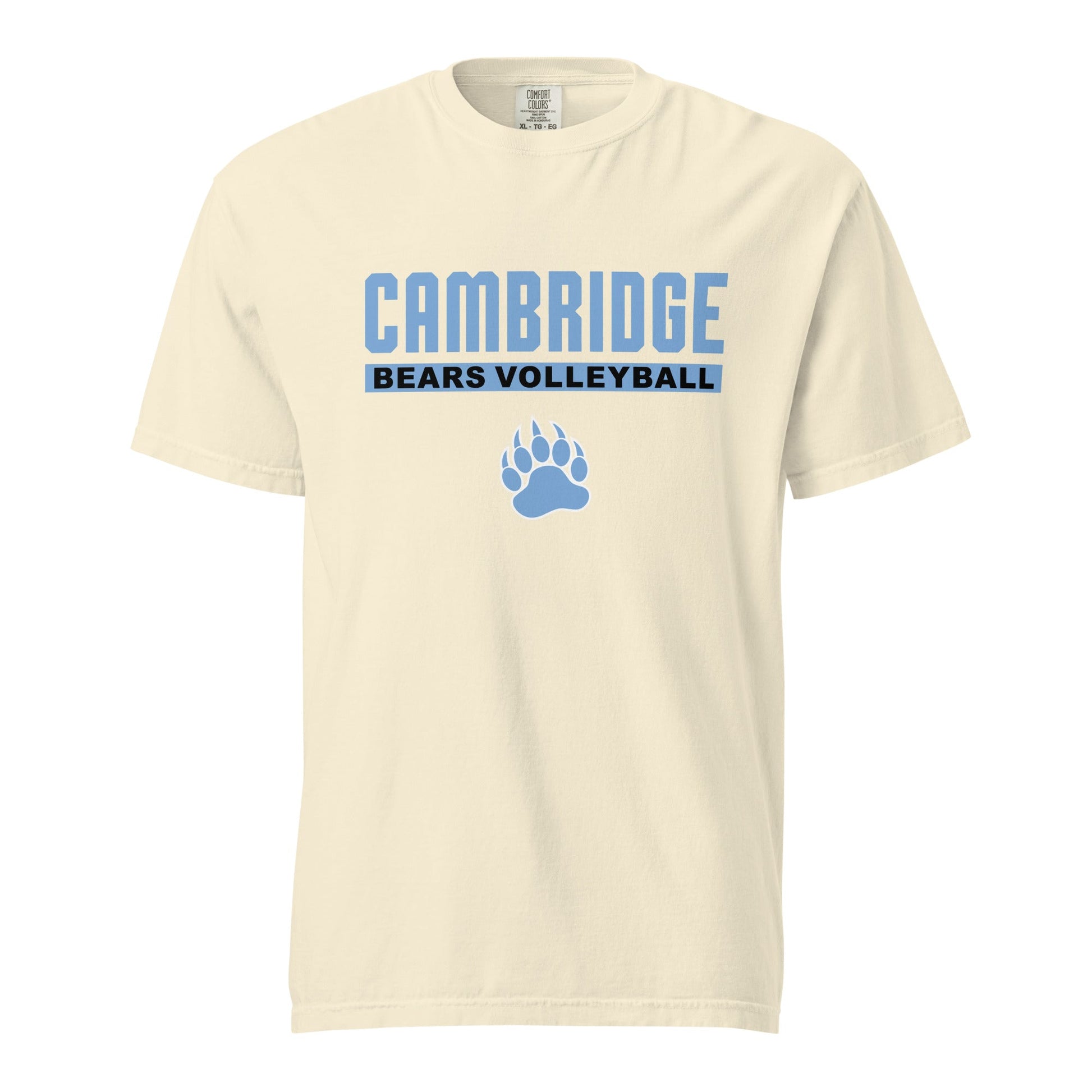 Signature | Comfort Colors T-Shirt | Cambridge Volleyball | Script Paw Logo