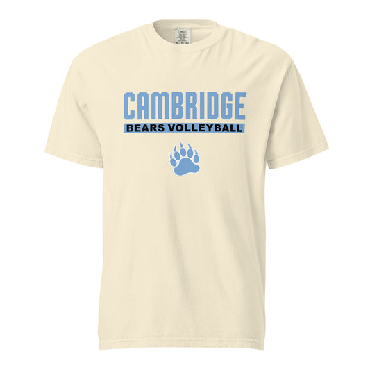 Signature | Comfort Colors T-Shirt | Cambridge Volleyball | Script Paw Logo
