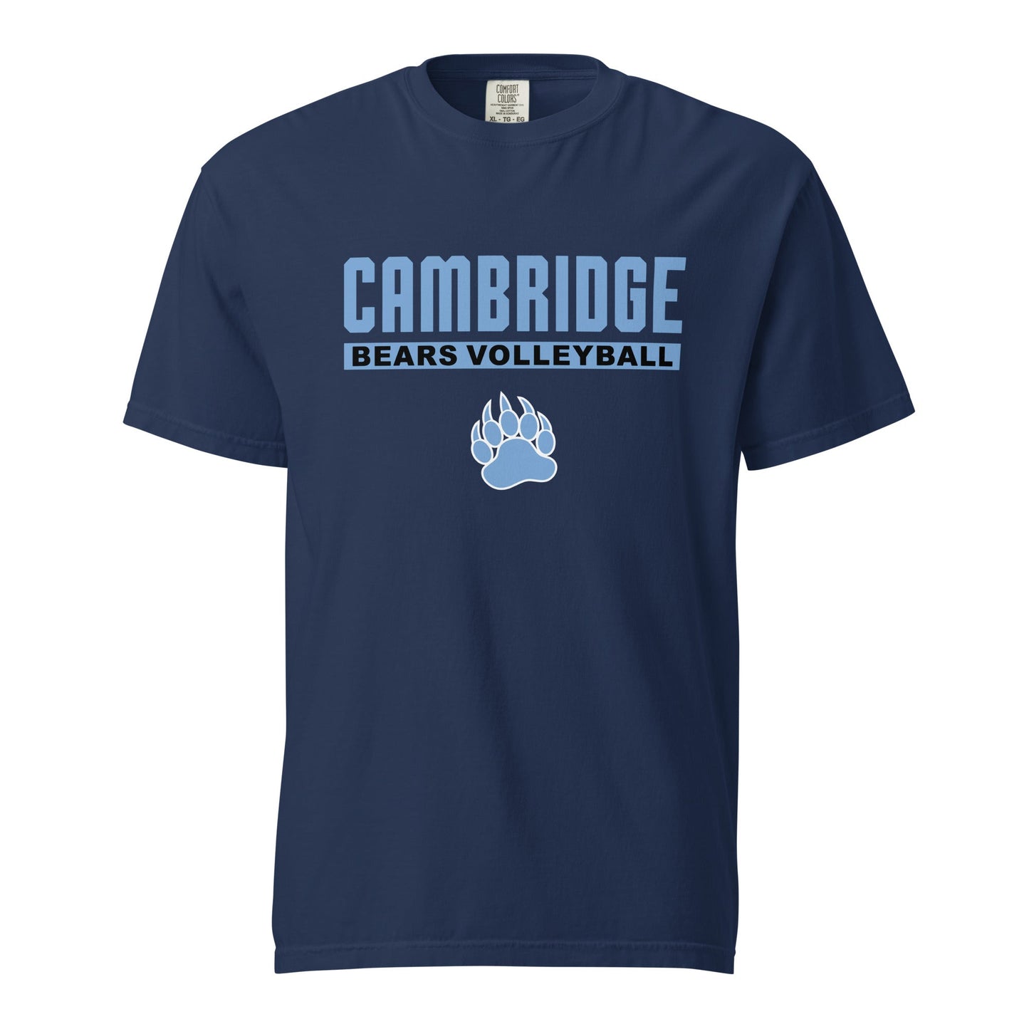 Signature | Comfort Colors T-Shirt | Cambridge Volleyball | Script Paw Logo