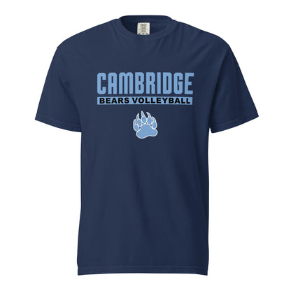Signature | Comfort Colors T-Shirt | Cambridge Volleyball | Script Paw Logo