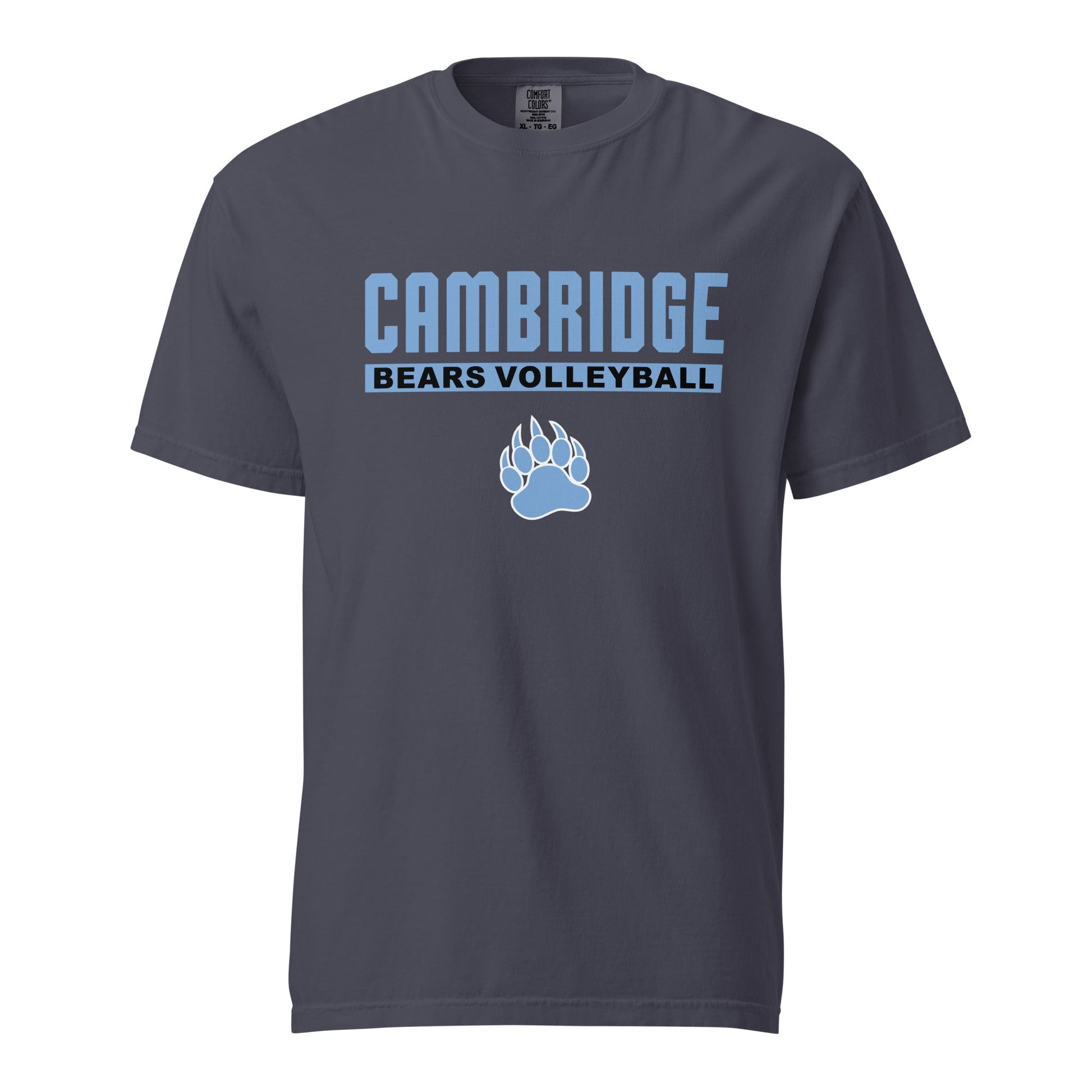 Signature | Comfort Colors T-Shirt | Cambridge Volleyball | Script Paw Logo