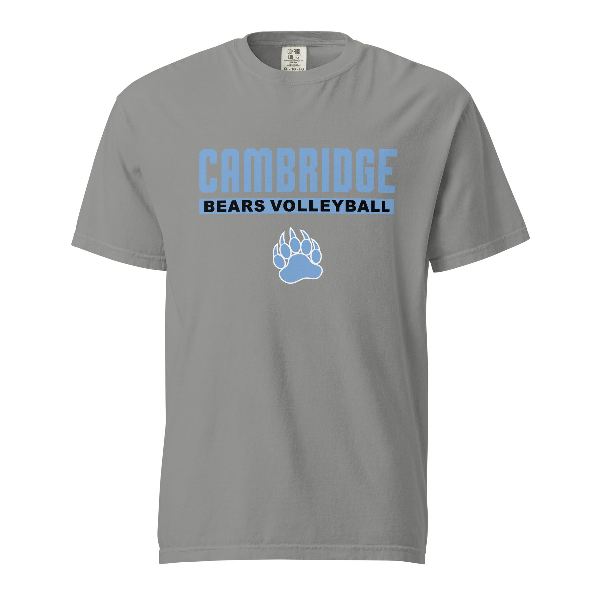 Signature | Comfort Colors T-Shirt | Cambridge Volleyball | Script Paw Logo