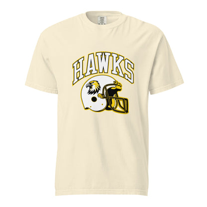 Signature | Comfort Colors T-Shirt | Cardinal Ohara Hawks | Football Helmet Logo