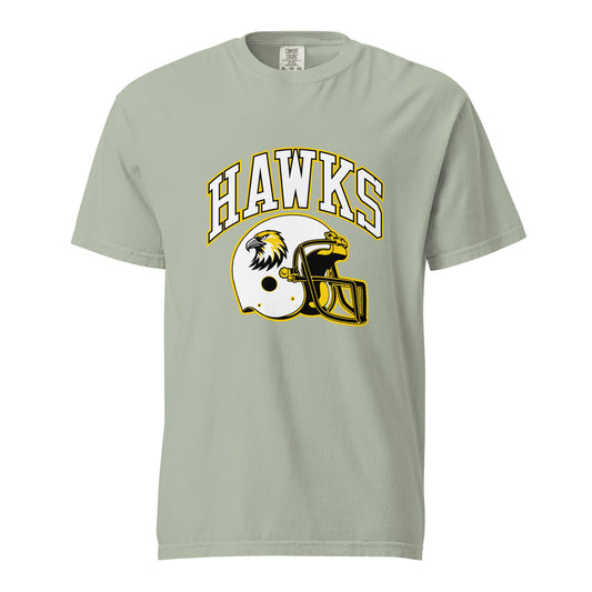 Signature | Comfort Colors T-Shirt | Cardinal Ohara Hawks | Football Helmet Logo