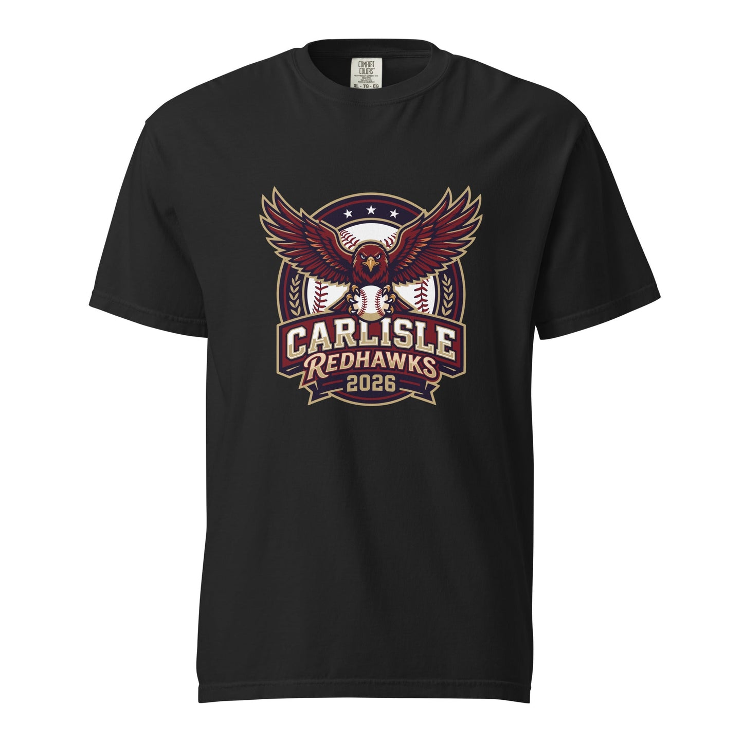 Signature | Comfort Colors T-Shirt | Carlisle Redhawks | Emblem Logo