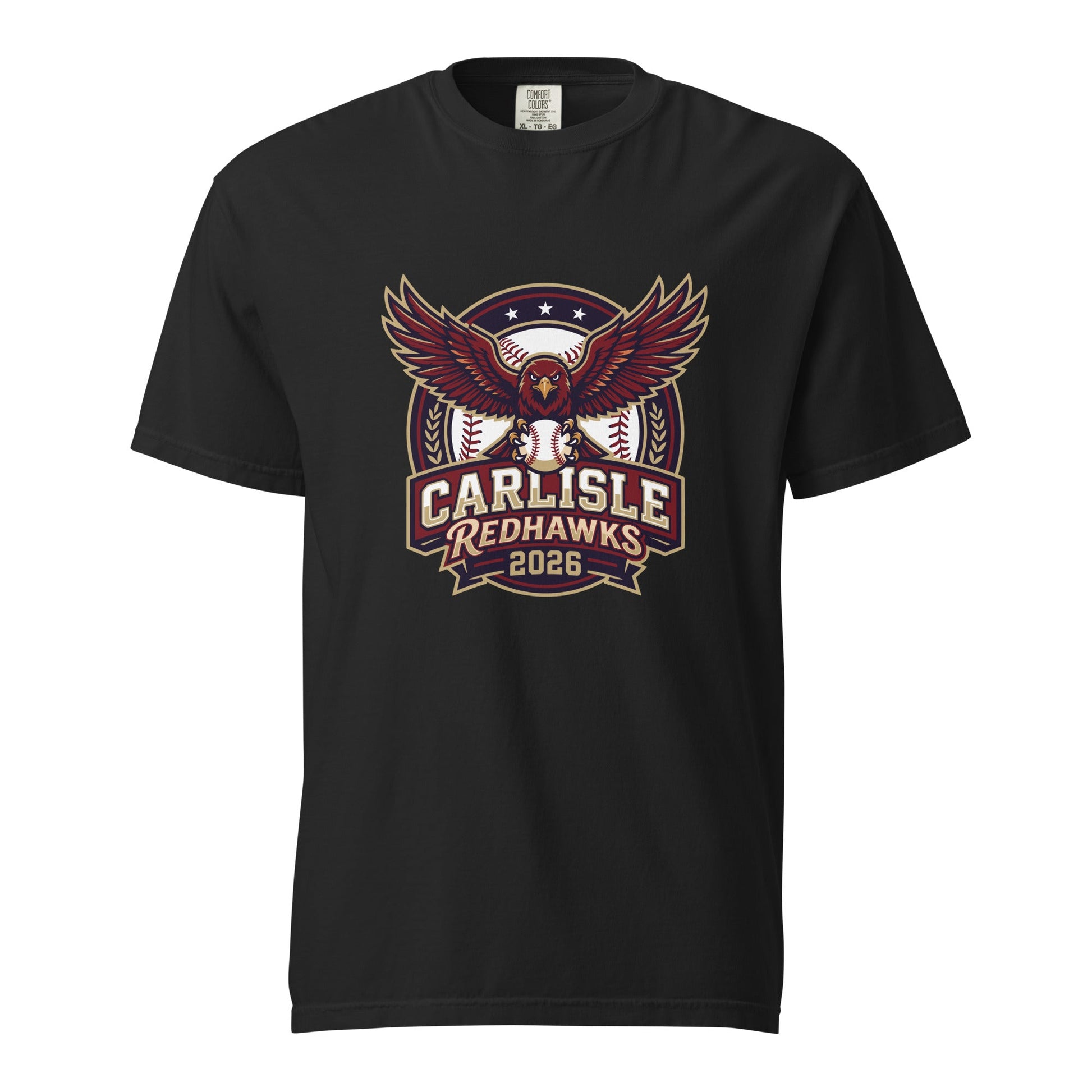Signature | Comfort Colors T-Shirt | Carlisle Redhawks | Emblem Logo