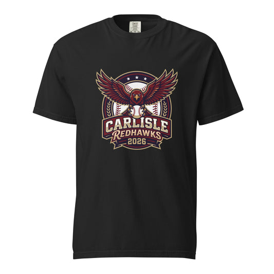 Signature | Comfort Colors T-Shirt | Carlisle Redhawks | Emblem Logo