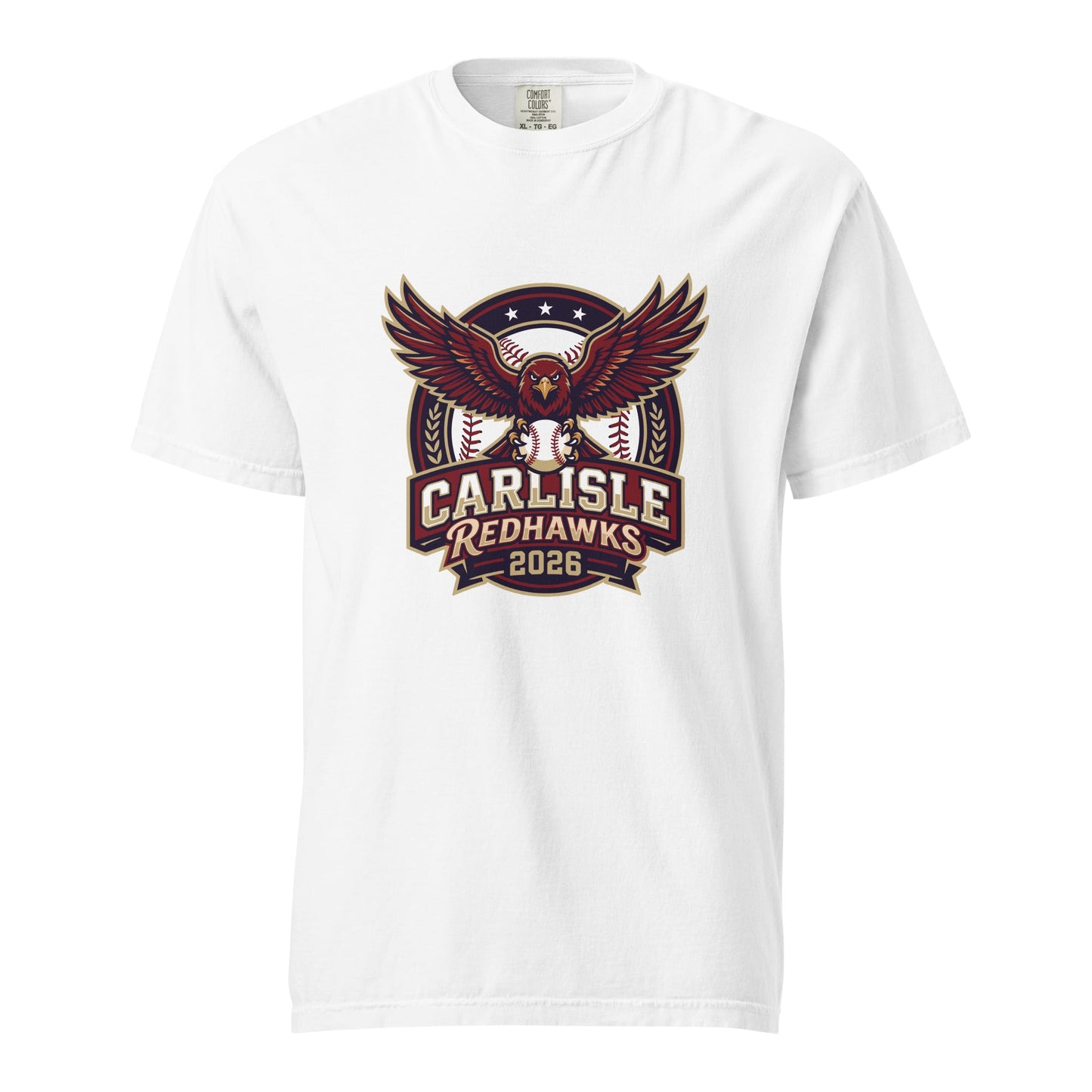 Signature | Comfort Colors T-Shirt | Carlisle Redhawks | Emblem Logo