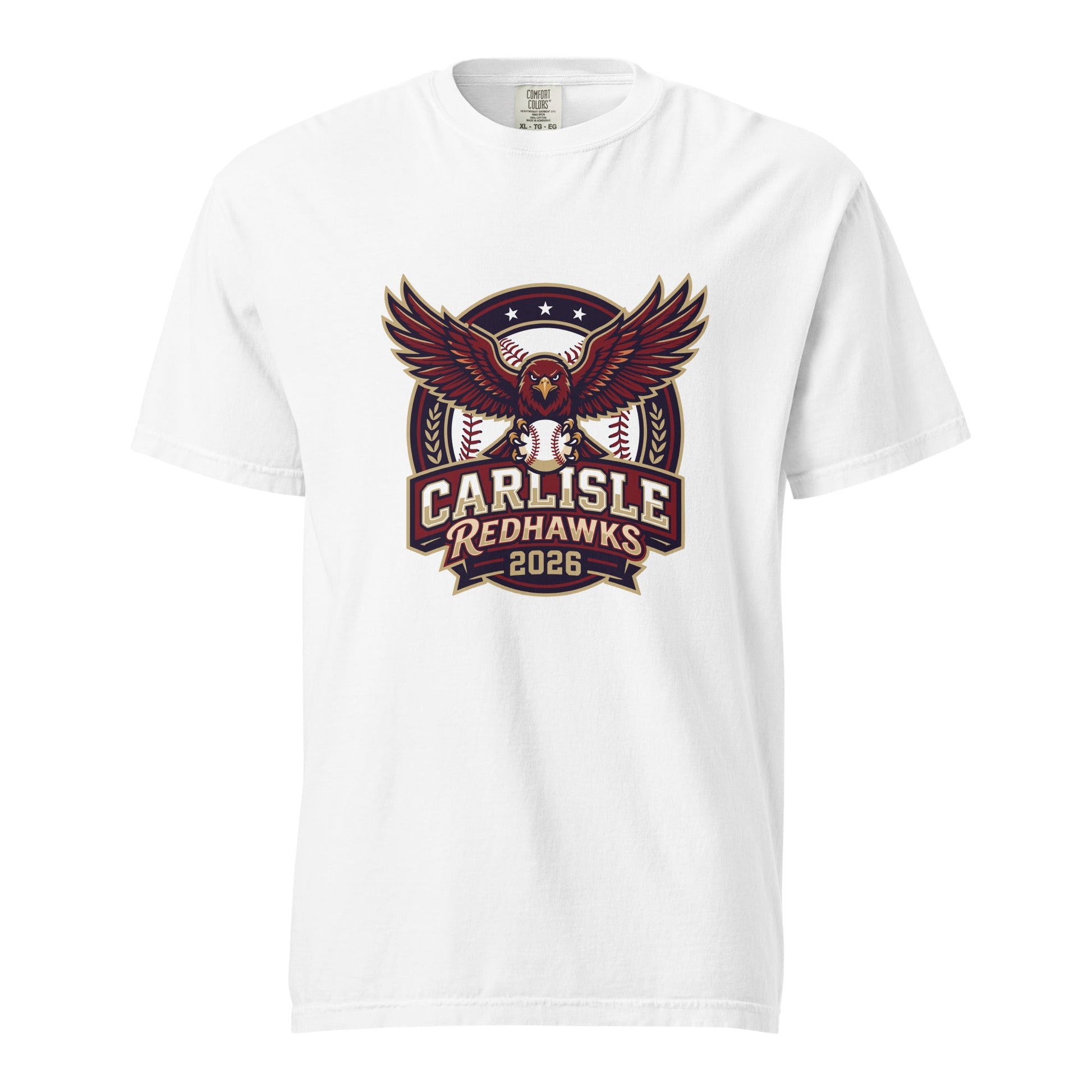 Signature | Comfort Colors T-Shirt | Carlisle Redhawks | Emblem Logo