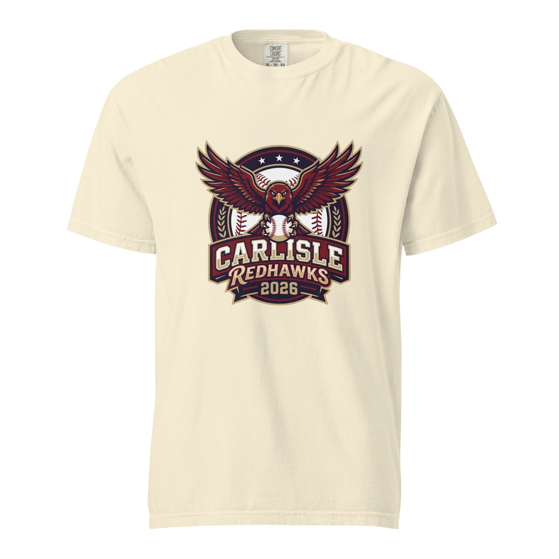 Signature | Comfort Colors T-Shirt | Carlisle Redhawks | Emblem Logo