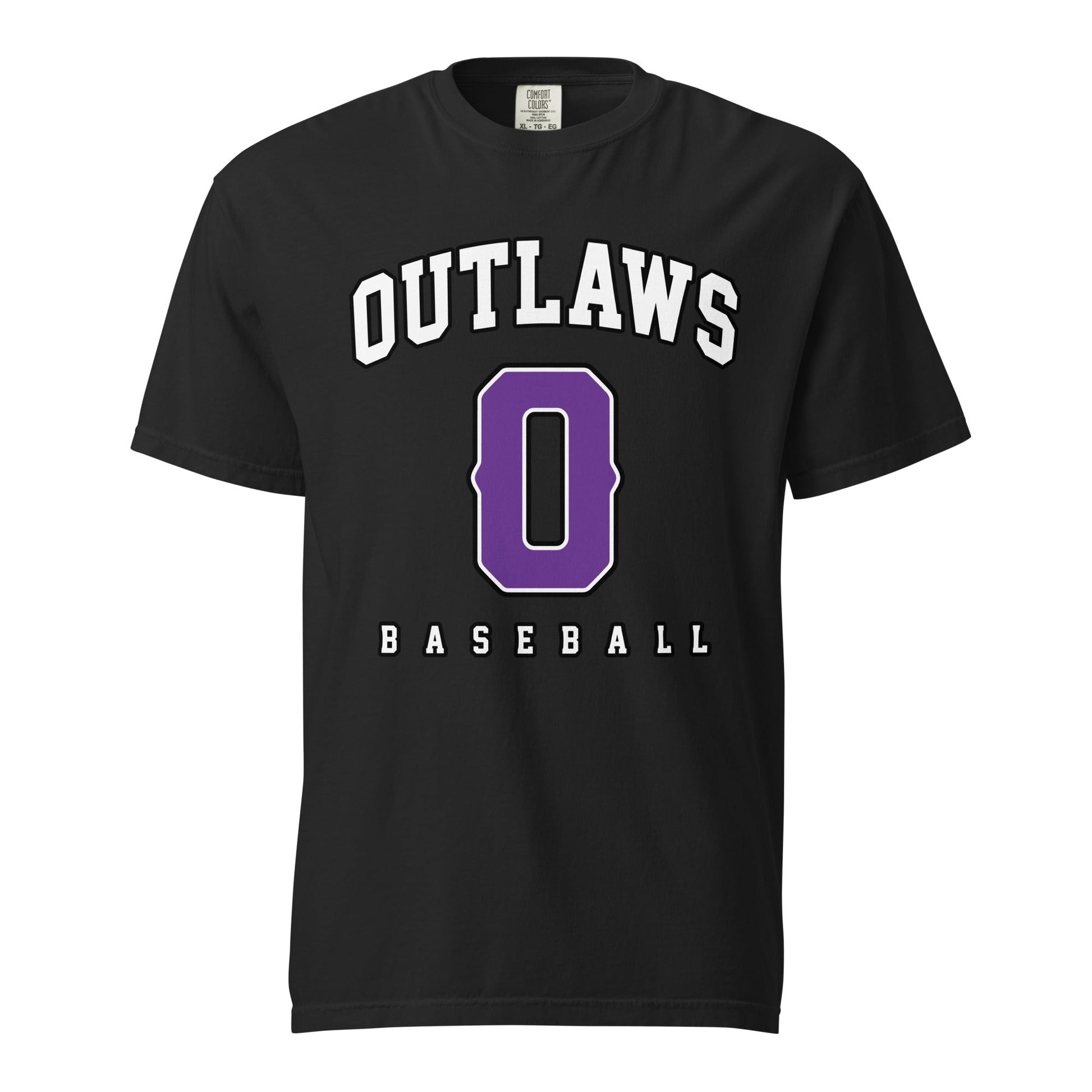 Signature | Comfort Colors T-Shirt | Carolina Outlaws Baseball | Atheltics Logo