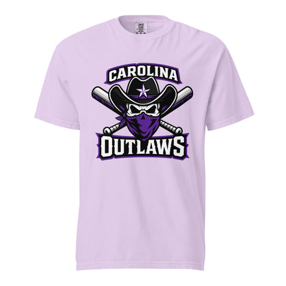Signature | Comfort Colors T-Shirt | Carolina Outlaws Baseball | Crest Logo