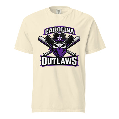 Signature | Comfort Colors T-Shirt | Carolina Outlaws Baseball | Crest Logo