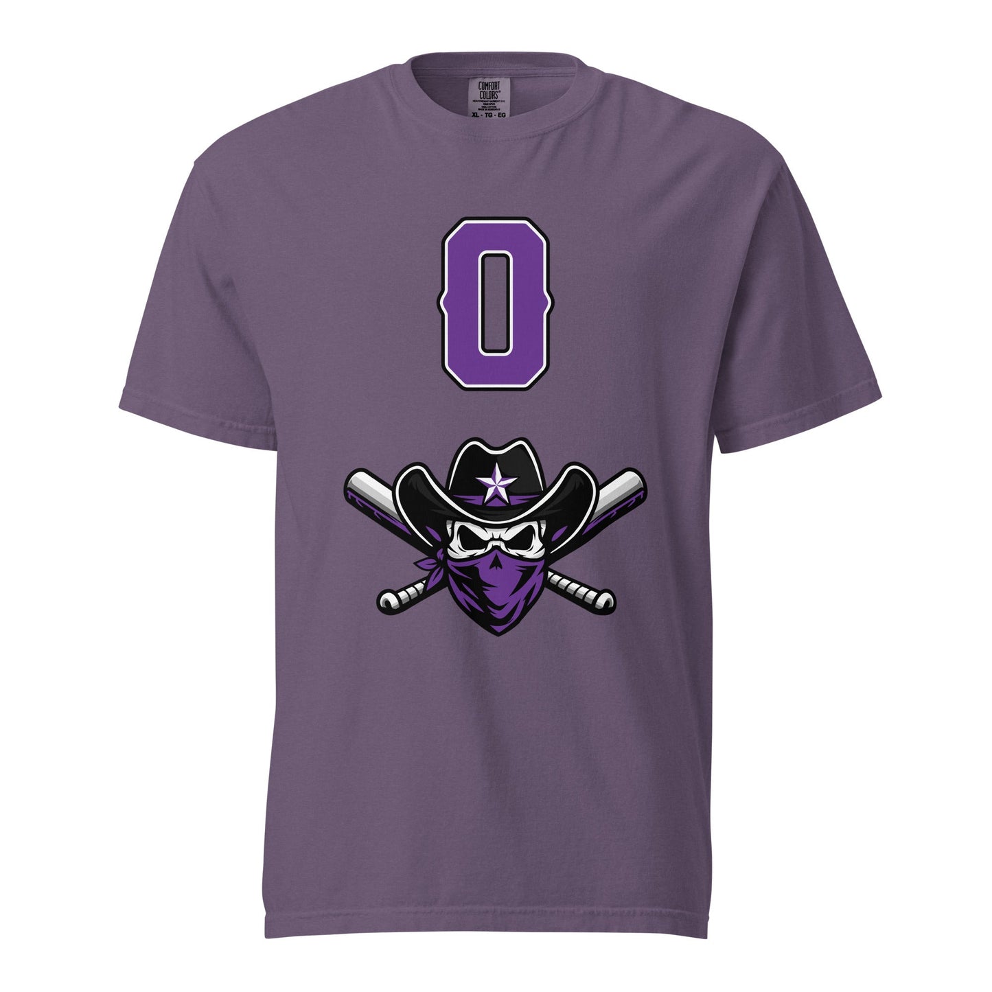 Signature | Comfort Colors T-Shirt | Carolina Outlaws Baseball | Purple Renegades Logo