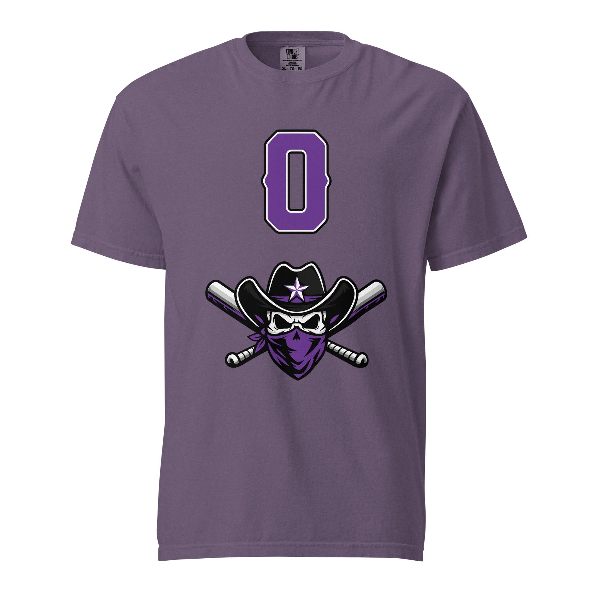 Signature | Comfort Colors T-Shirt | Carolina Outlaws Baseball | Purple Renegades Logo