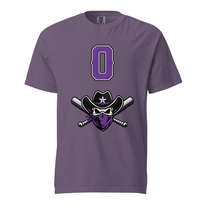 Signature | Comfort Colors T-Shirt | Carolina Outlaws Baseball | Purple Renegades Logo