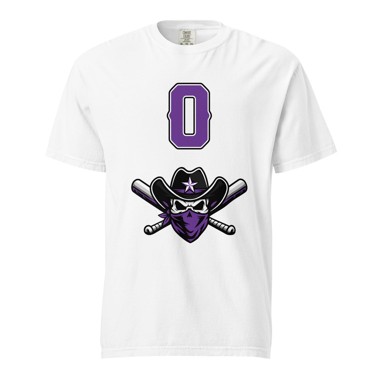 Signature | Comfort Colors T-Shirt | Carolina Outlaws Baseball | Purple Renegades Logo