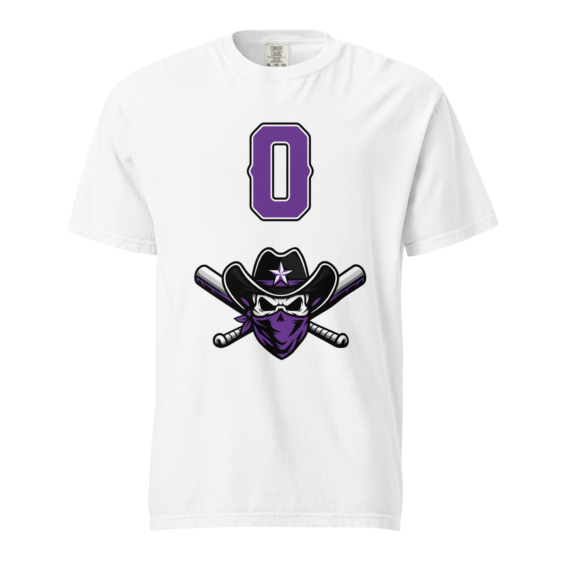 Signature | Comfort Colors T-Shirt | Carolina Outlaws Baseball | Purple Renegades Logo