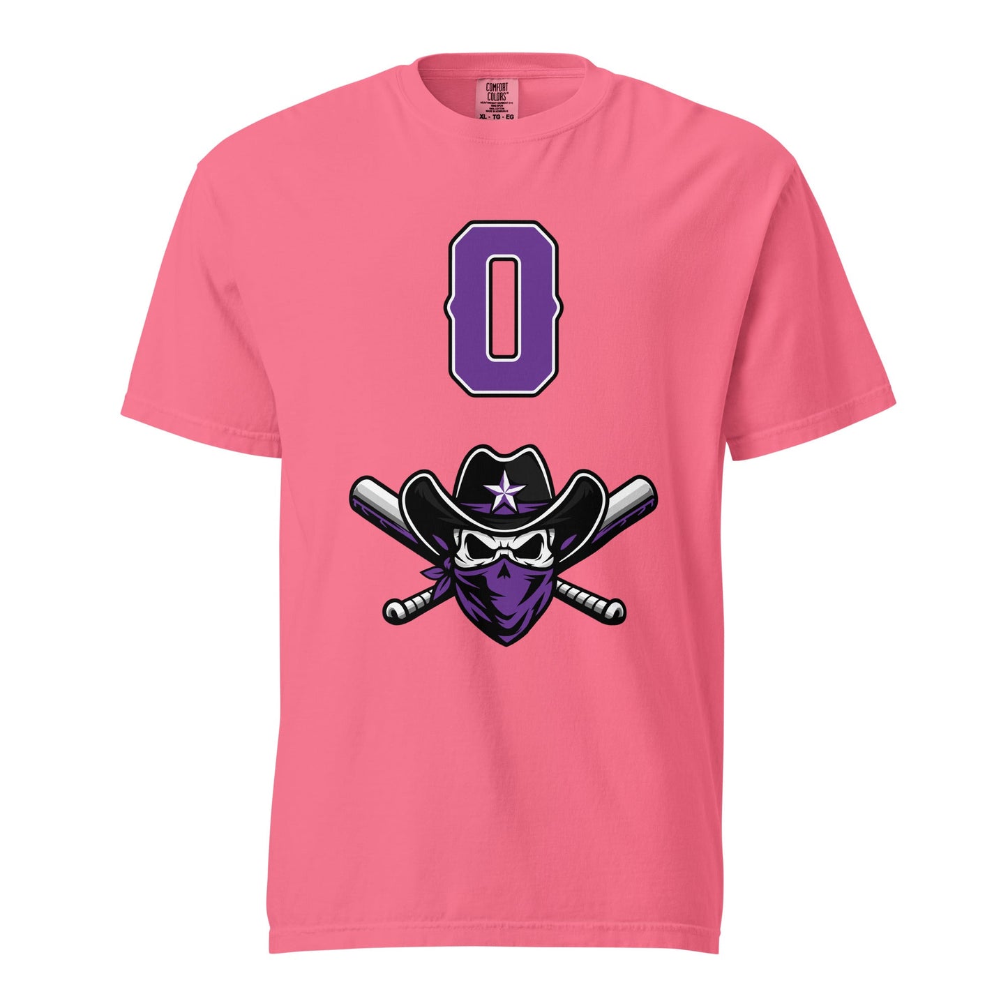 Signature | Comfort Colors T-Shirt | Carolina Outlaws Baseball | Purple Renegades Logo