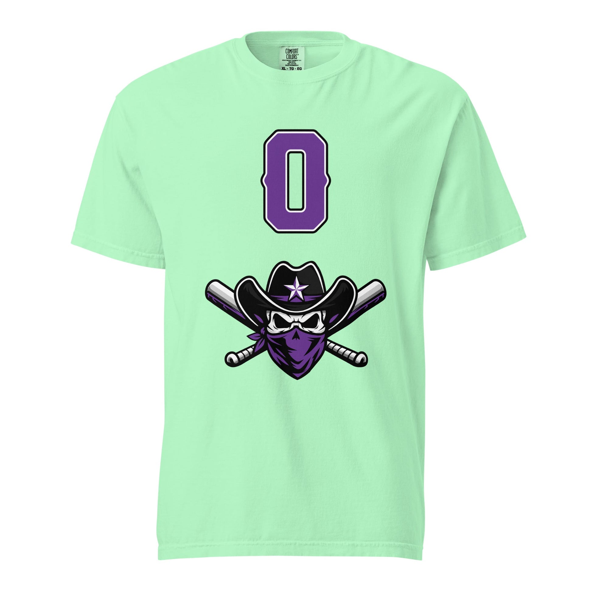 Signature | Comfort Colors T-Shirt | Carolina Outlaws Baseball | Purple Renegades Logo