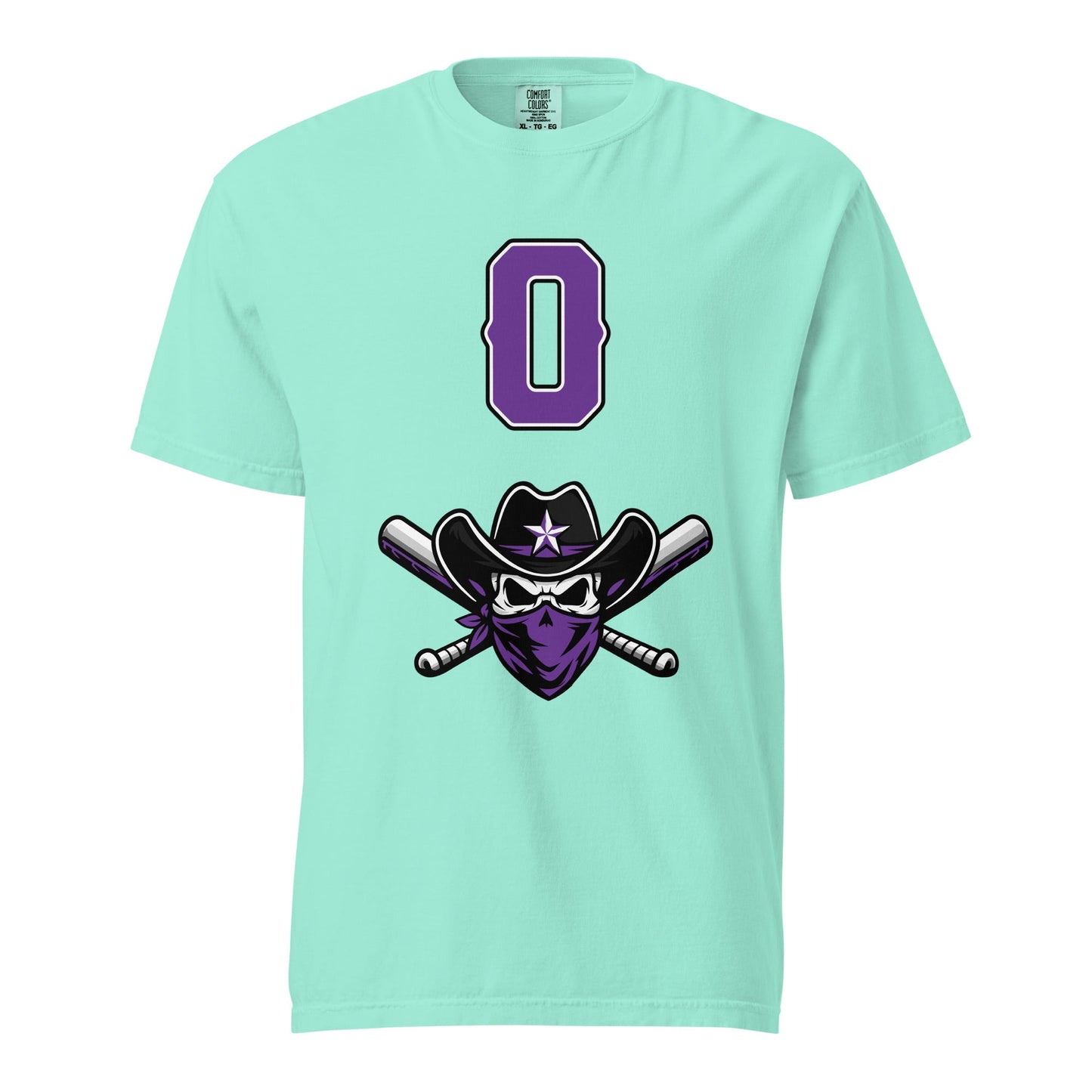 Signature | Comfort Colors T-Shirt | Carolina Outlaws Baseball | Purple Renegades Logo