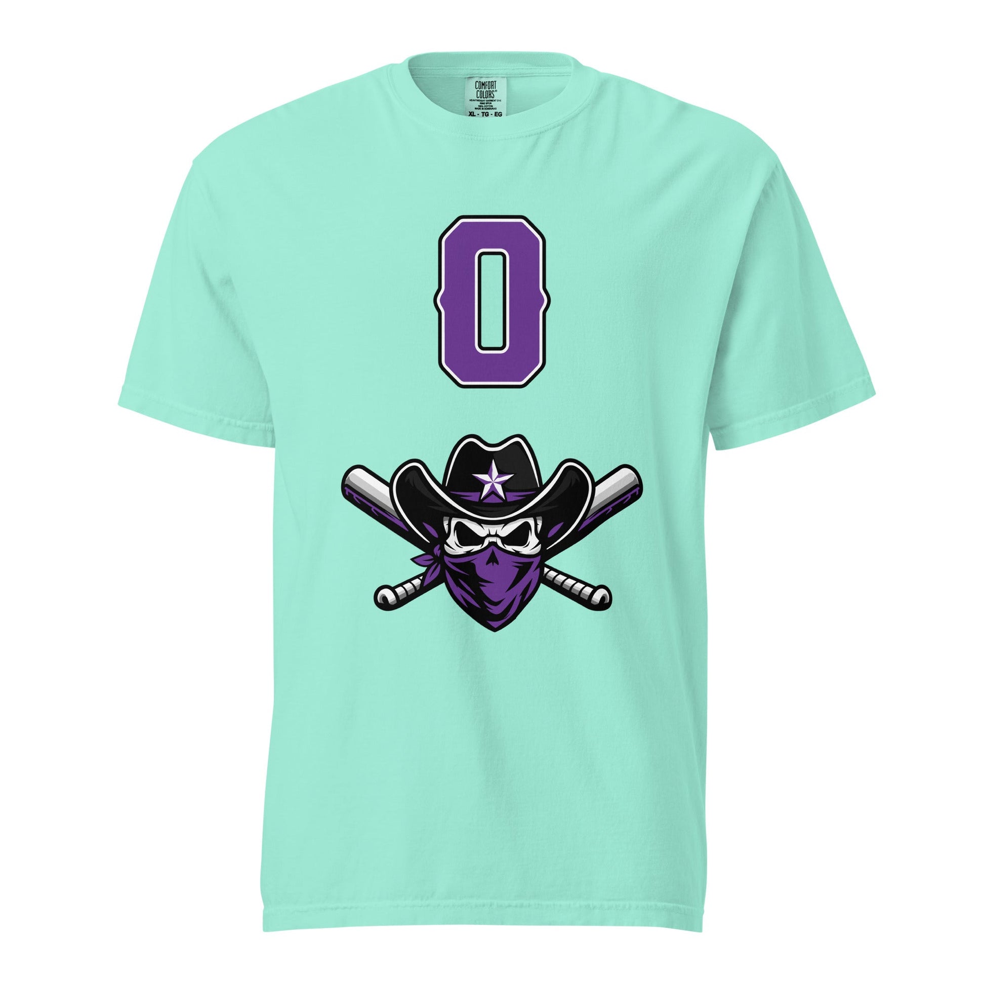 Signature | Comfort Colors T-Shirt | Carolina Outlaws Baseball | Purple Renegades Logo