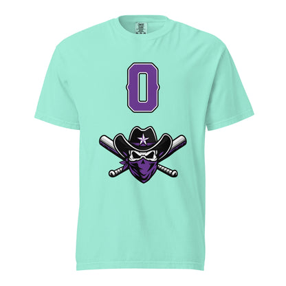 Signature | Comfort Colors T-Shirt | Carolina Outlaws Baseball | Purple Renegades Logo