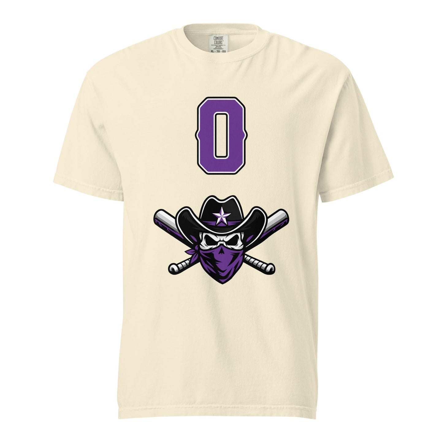 Signature | Comfort Colors T-Shirt | Carolina Outlaws Baseball | Purple Renegades Logo