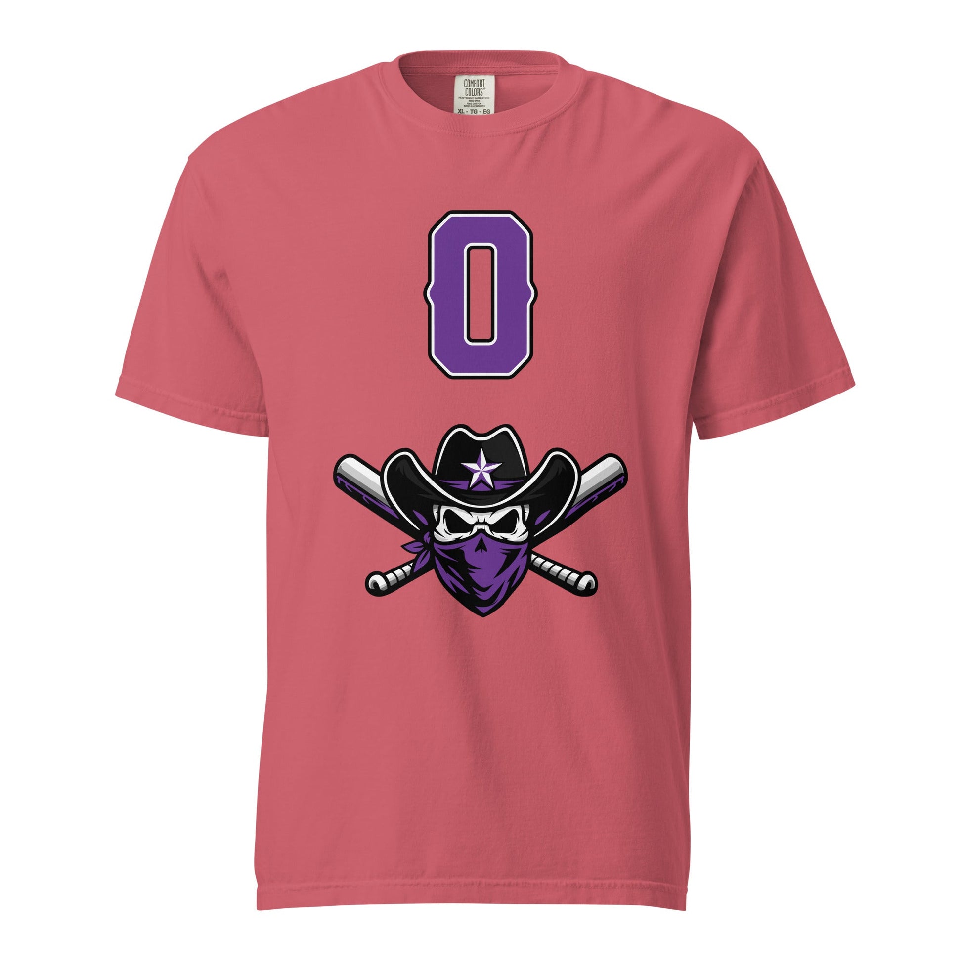 Signature | Comfort Colors T-Shirt | Carolina Outlaws Baseball | Purple Renegades Logo