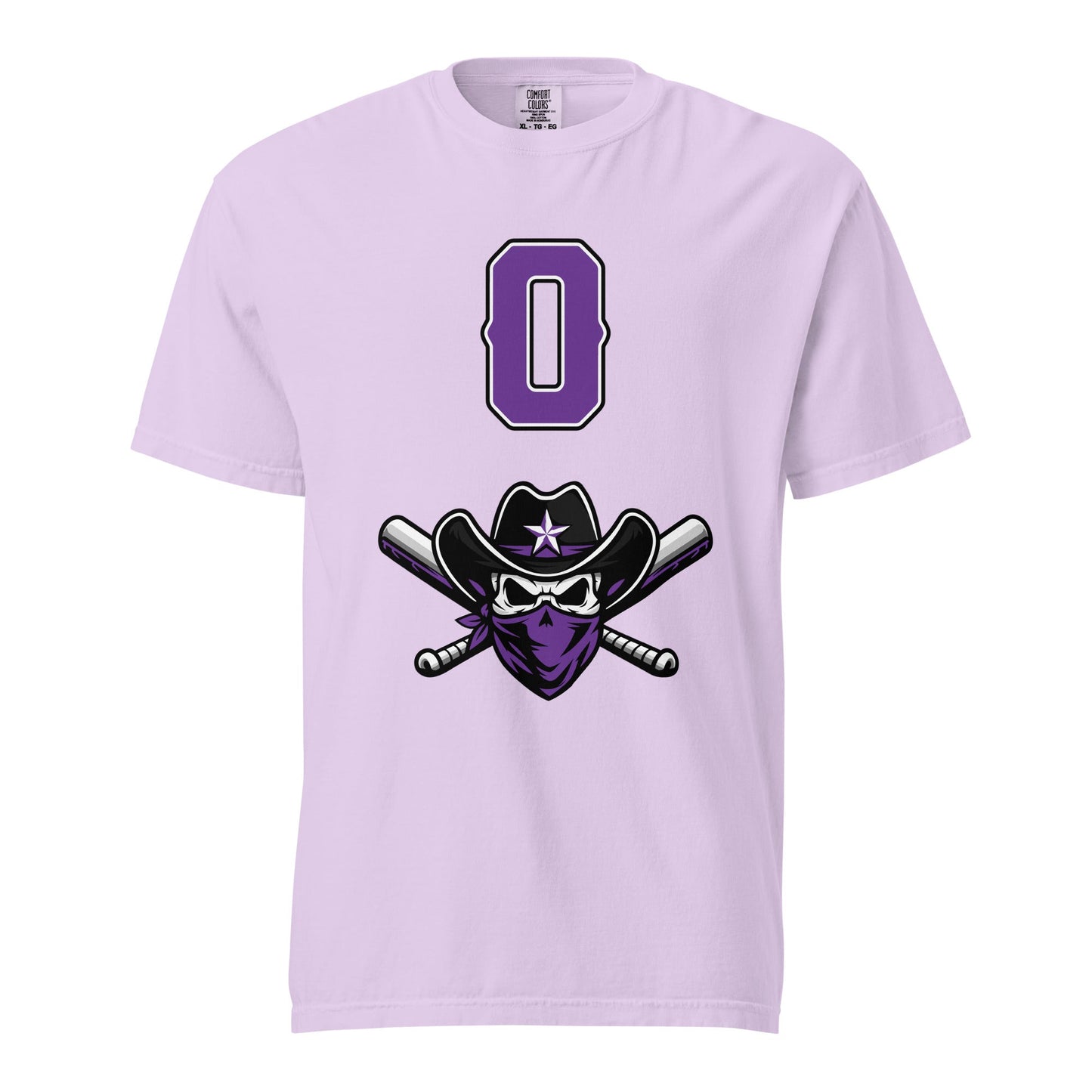 Signature | Comfort Colors T-Shirt | Carolina Outlaws Baseball | Purple Renegades Logo