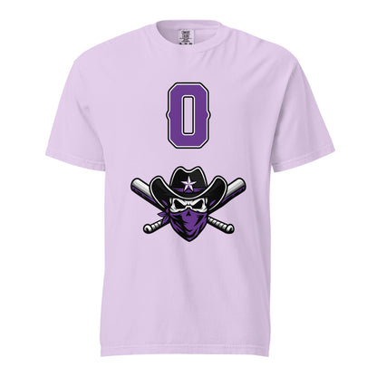 Signature | Comfort Colors T-Shirt | Carolina Outlaws Baseball | Purple Renegades Logo