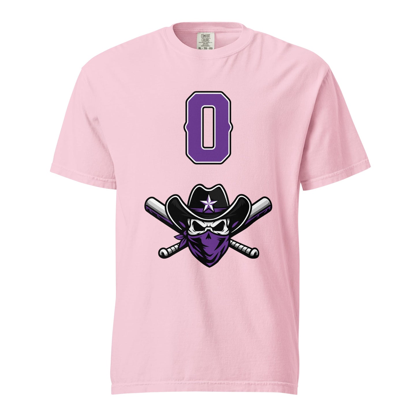 Signature | Comfort Colors T-Shirt | Carolina Outlaws Baseball | Purple Renegades Logo