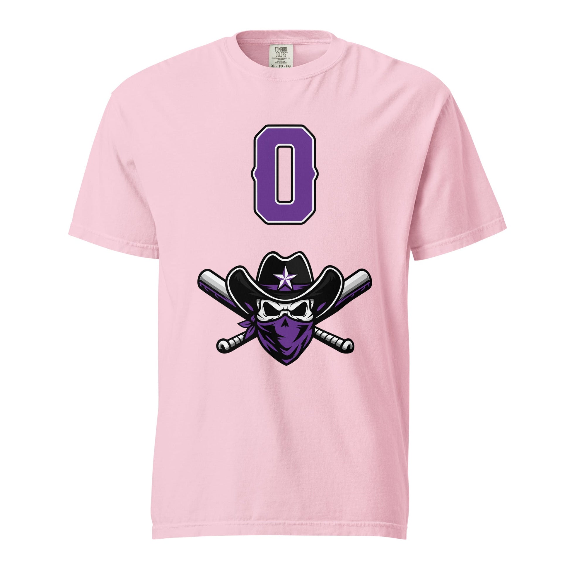 Signature | Comfort Colors T-Shirt | Carolina Outlaws Baseball | Purple Renegades Logo