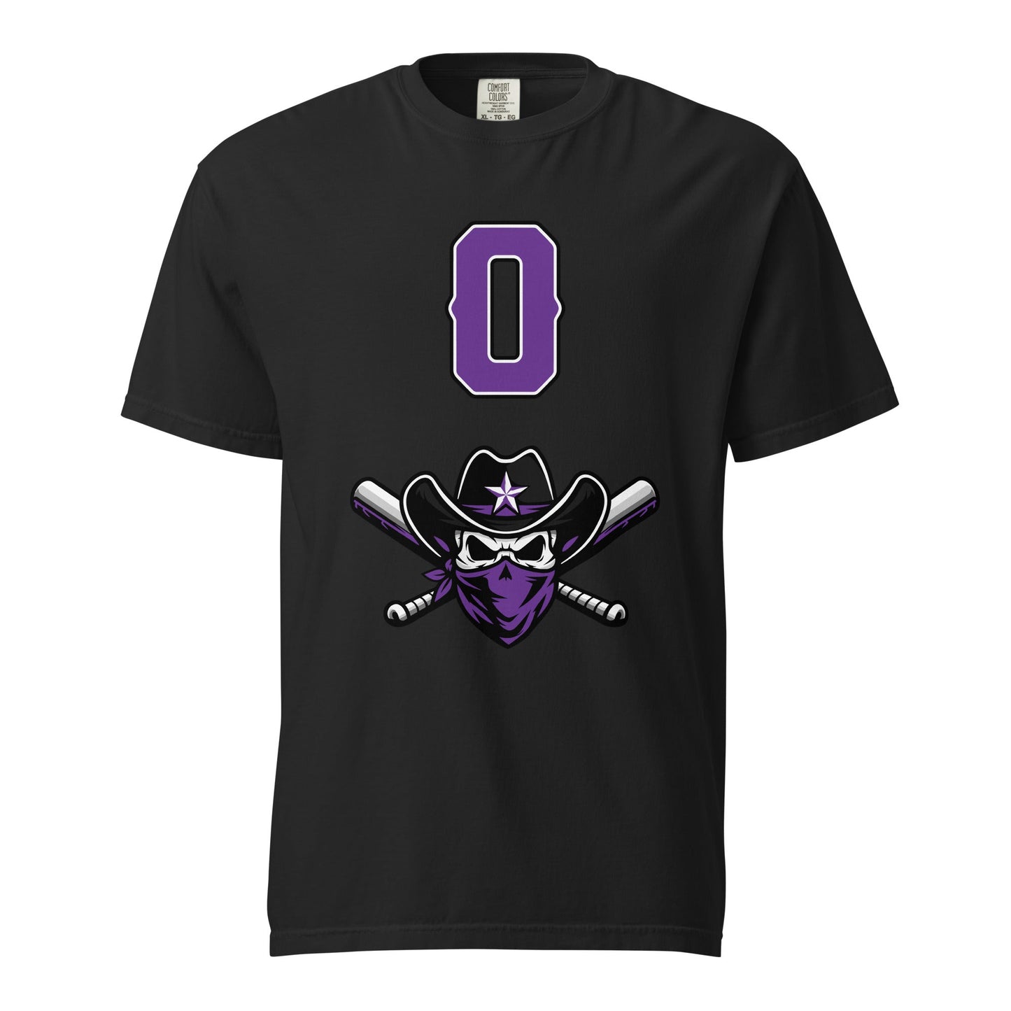 Signature | Comfort Colors T-Shirt | Carolina Outlaws Baseball | Purple Renegades Logo
