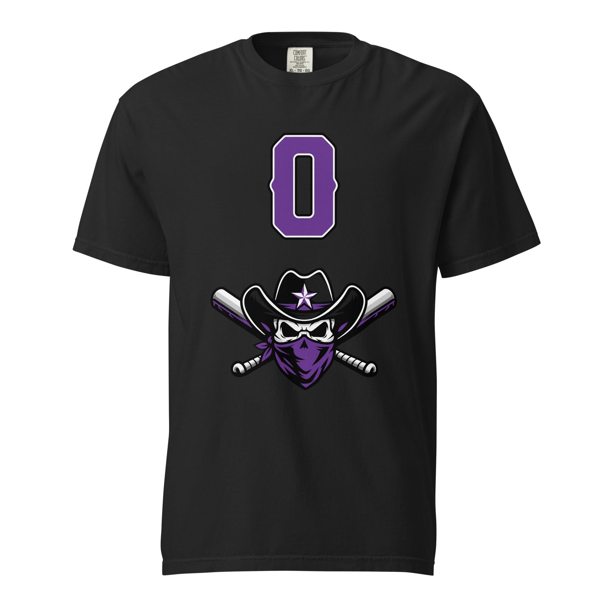 Signature | Comfort Colors T-Shirt | Carolina Outlaws Baseball | Purple Renegades Logo