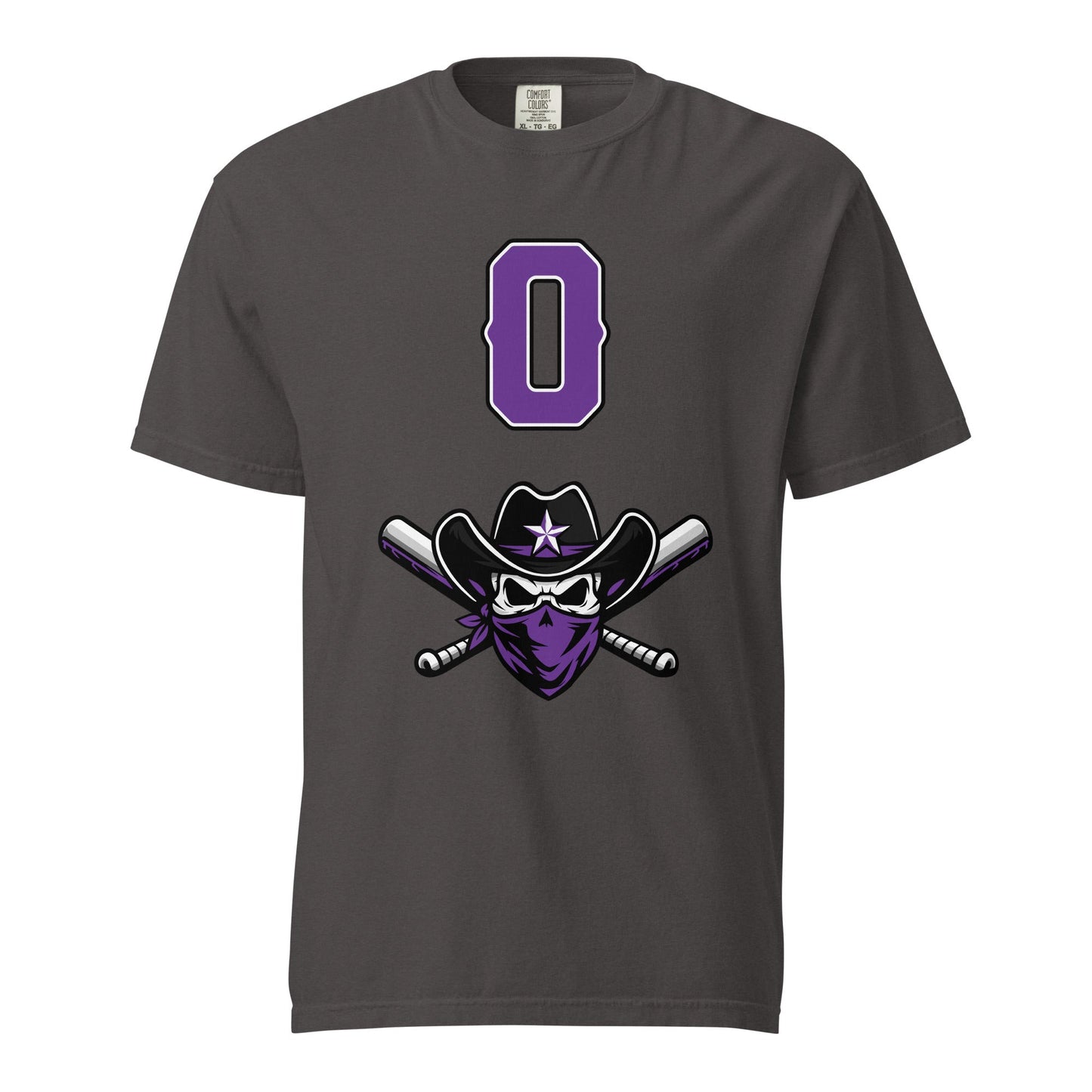 Signature | Comfort Colors T-Shirt | Carolina Outlaws Baseball | Purple Renegades Logo