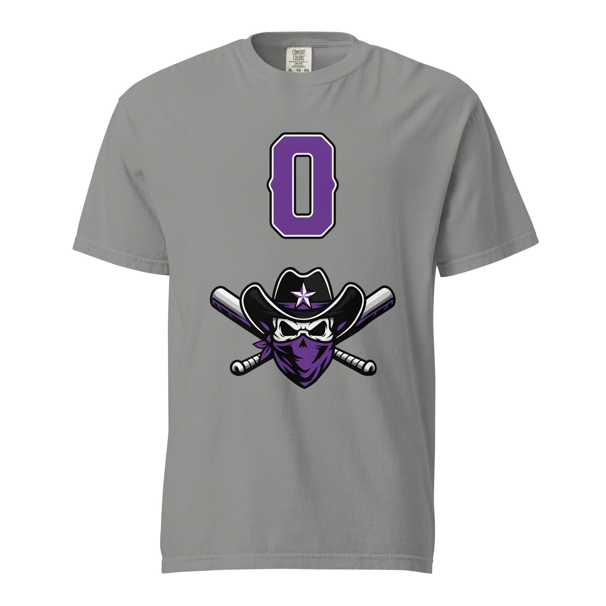 Signature | Comfort Colors T-Shirt | Carolina Outlaws Baseball | Purple Renegades Logo