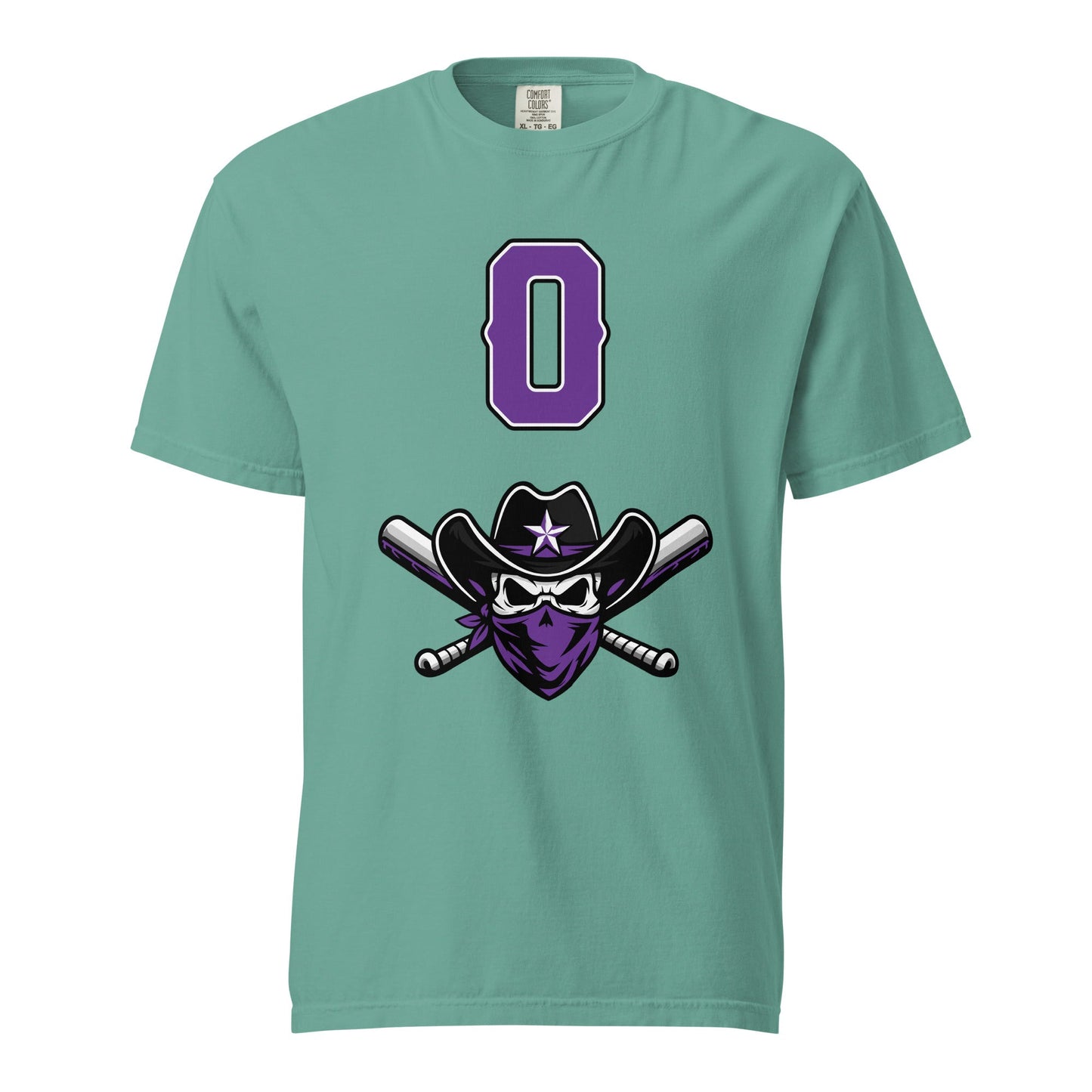 Signature | Comfort Colors T-Shirt | Carolina Outlaws Baseball | Purple Renegades Logo