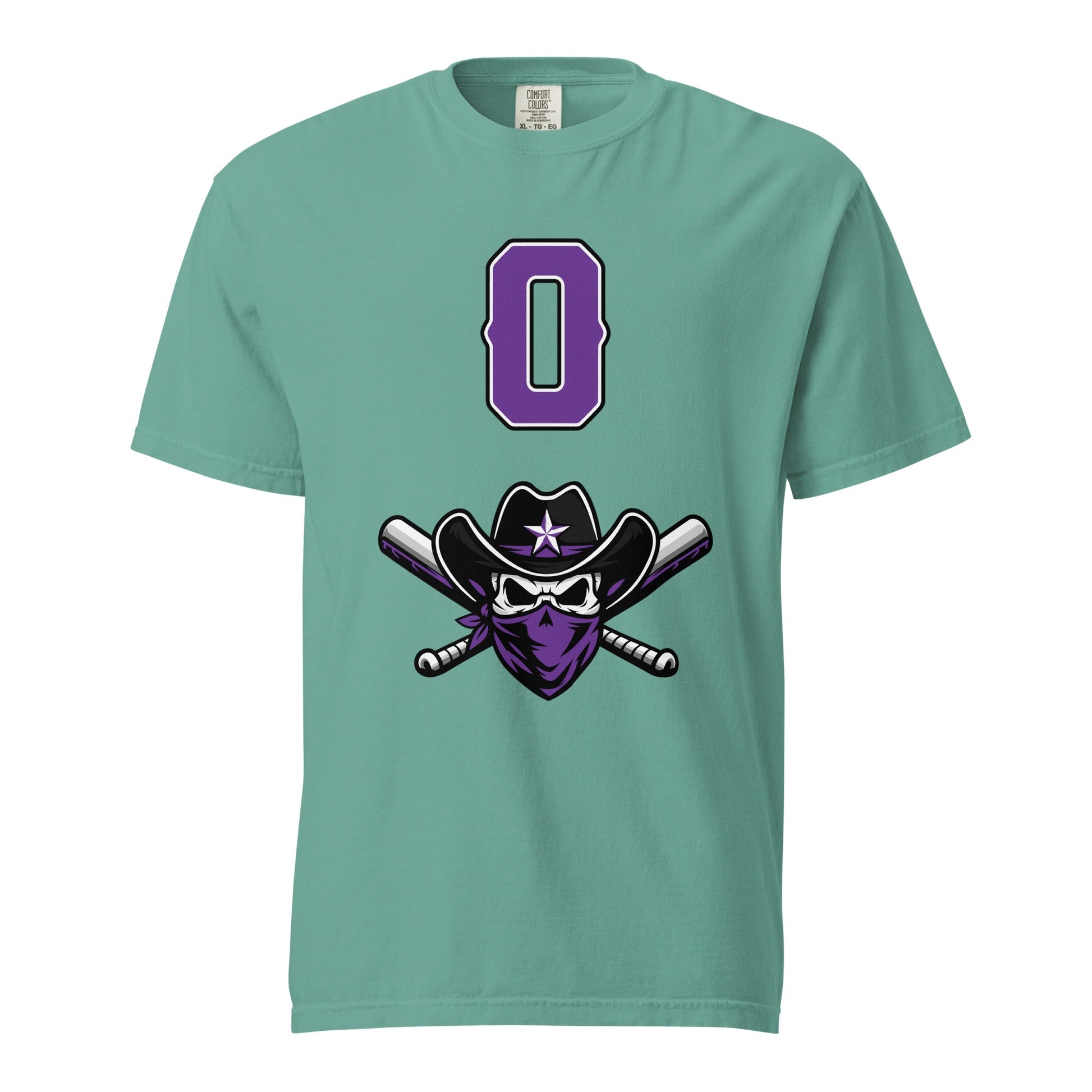 Signature | Comfort Colors T-Shirt | Carolina Outlaws Baseball | Purple Renegades Logo