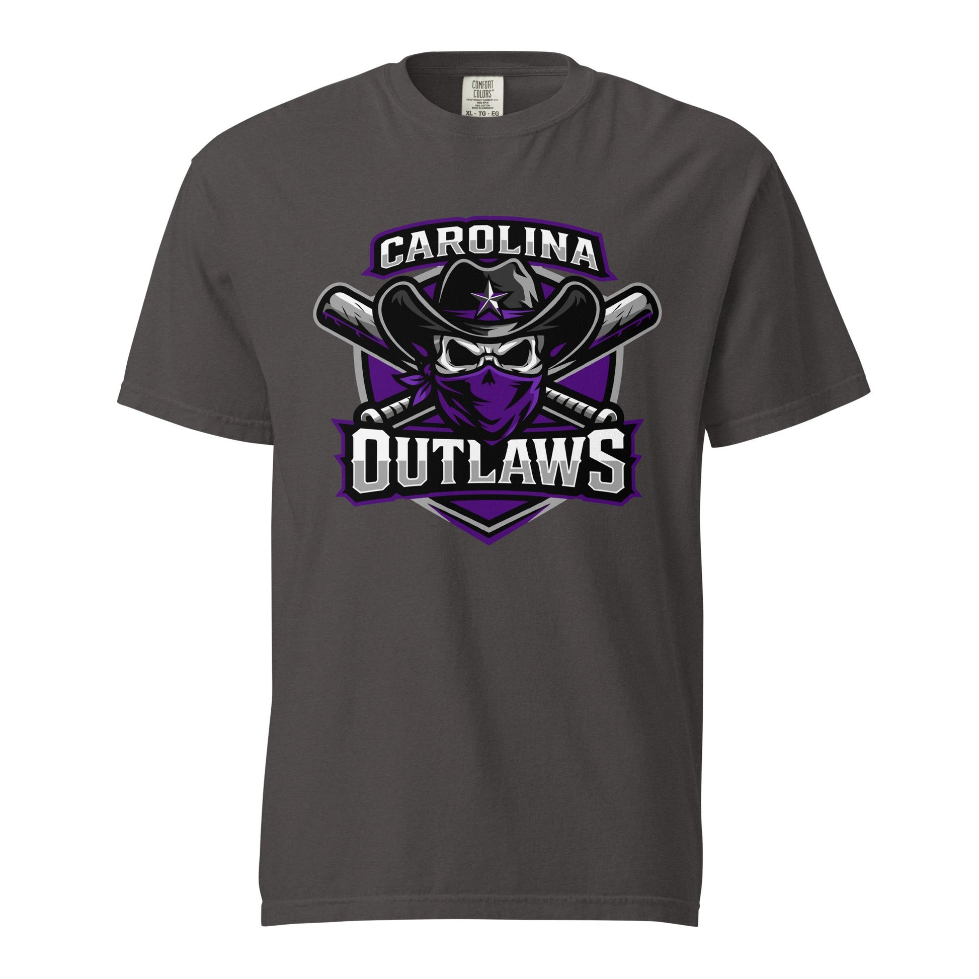 Signature | Comfort Colors T-Shirt | Carolina Outlaws Baseball | Shield Logo