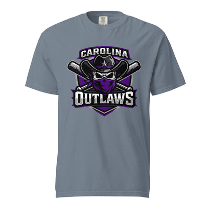 Signature | Comfort Colors T-Shirt | Carolina Outlaws Baseball | Shield Logo