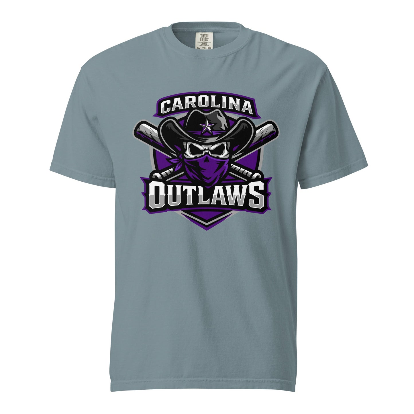 Signature | Comfort Colors T-Shirt | Carolina Outlaws Baseball | Shield Logo