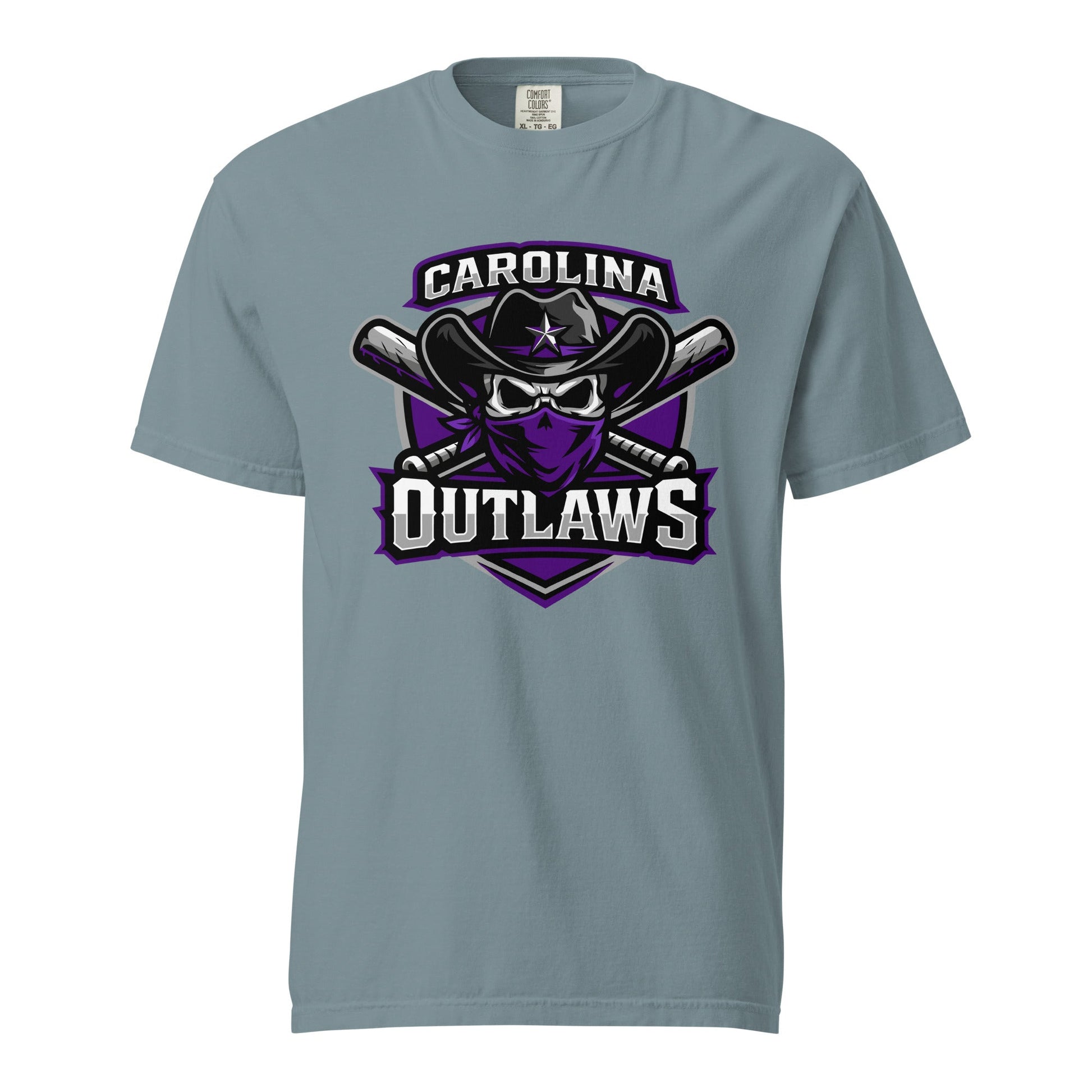 Signature | Comfort Colors T-Shirt | Carolina Outlaws Baseball | Shield Logo