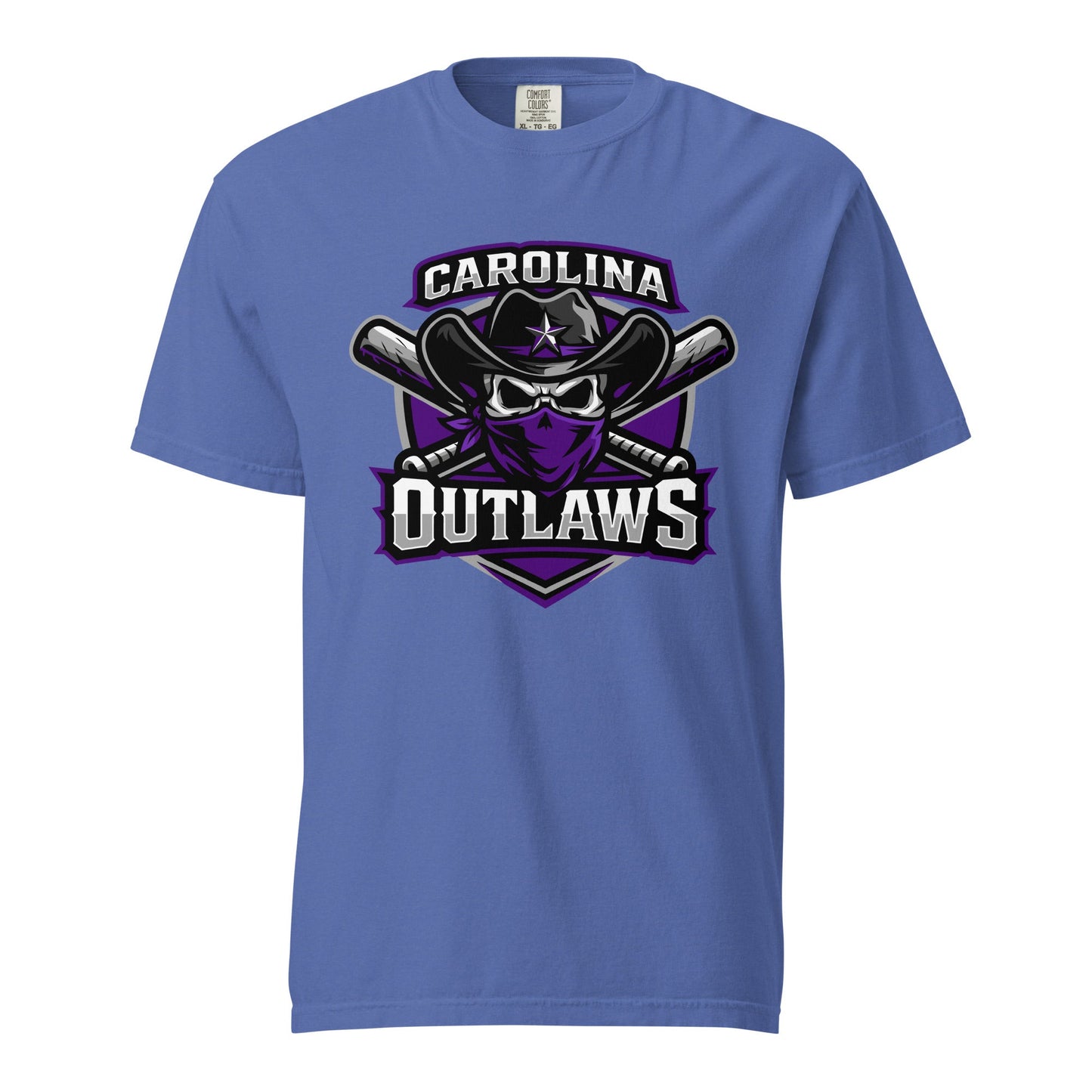 Signature | Comfort Colors T-Shirt | Carolina Outlaws Baseball | Shield Logo