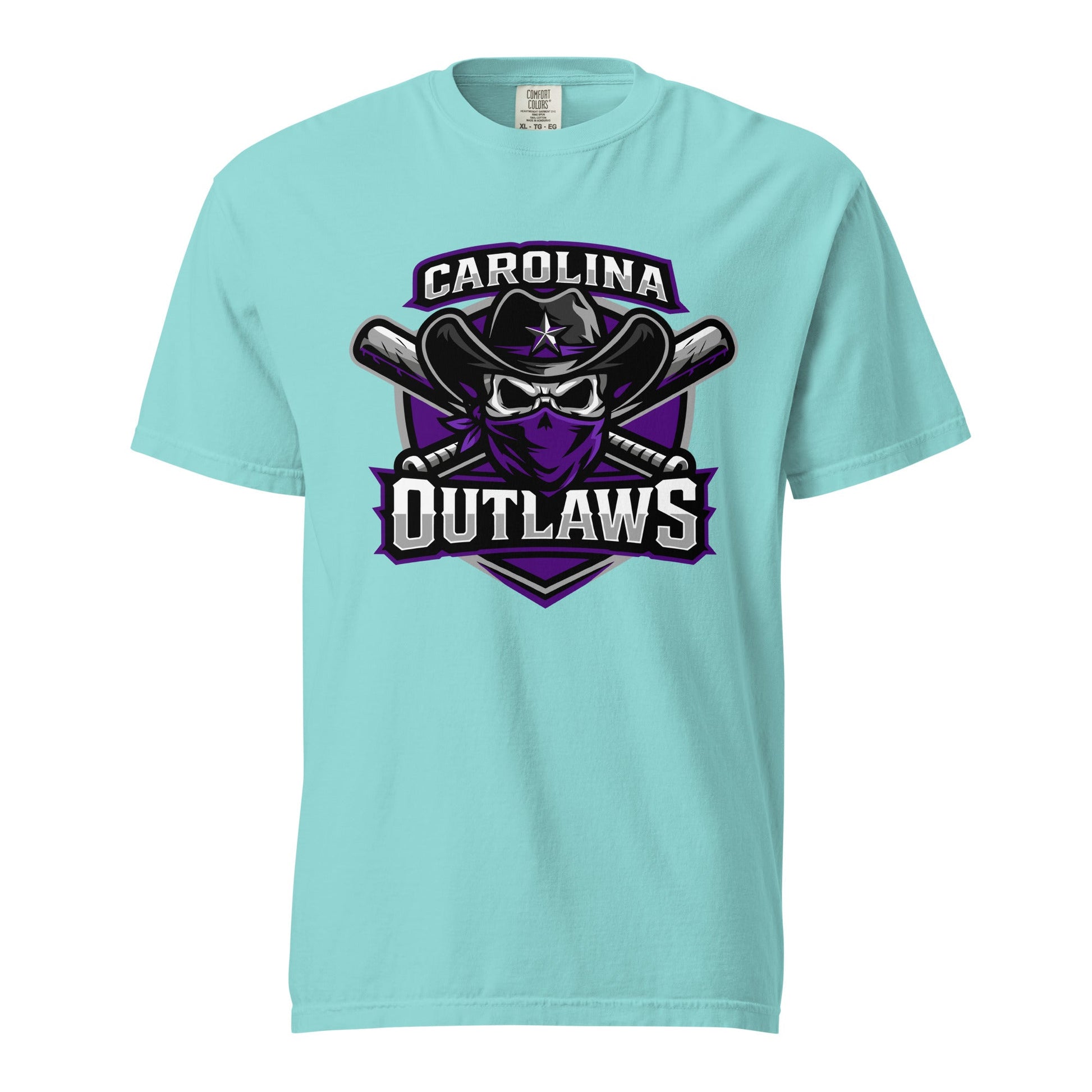 Signature | Comfort Colors T-Shirt | Carolina Outlaws Baseball | Shield Logo
