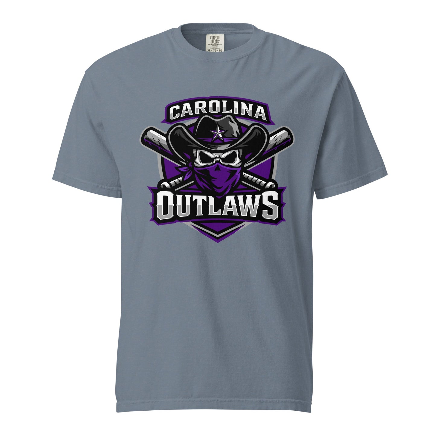 Signature | Comfort Colors T-Shirt | Carolina Outlaws Baseball | Shield Logo