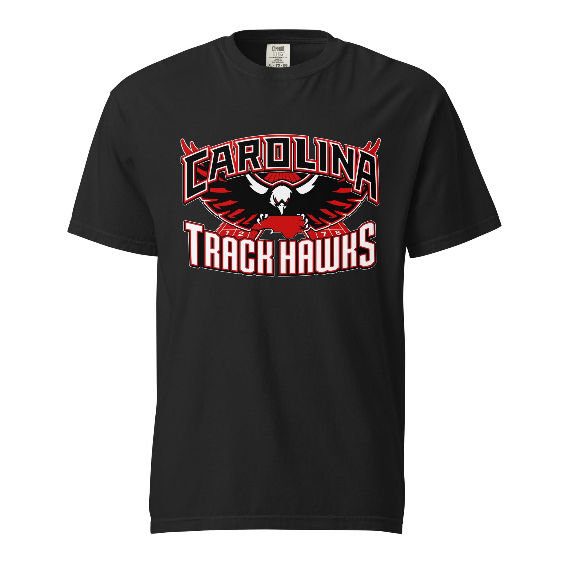 Signature | Comfort Colors T-Shirt | Carolina track Hawks | Emblem Logo