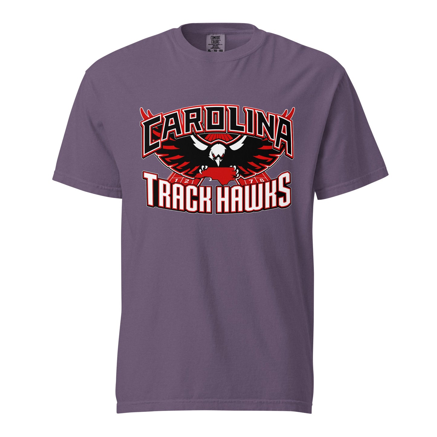 Signature | Comfort Colors T-Shirt | Carolina track Hawks | Emblem Logo